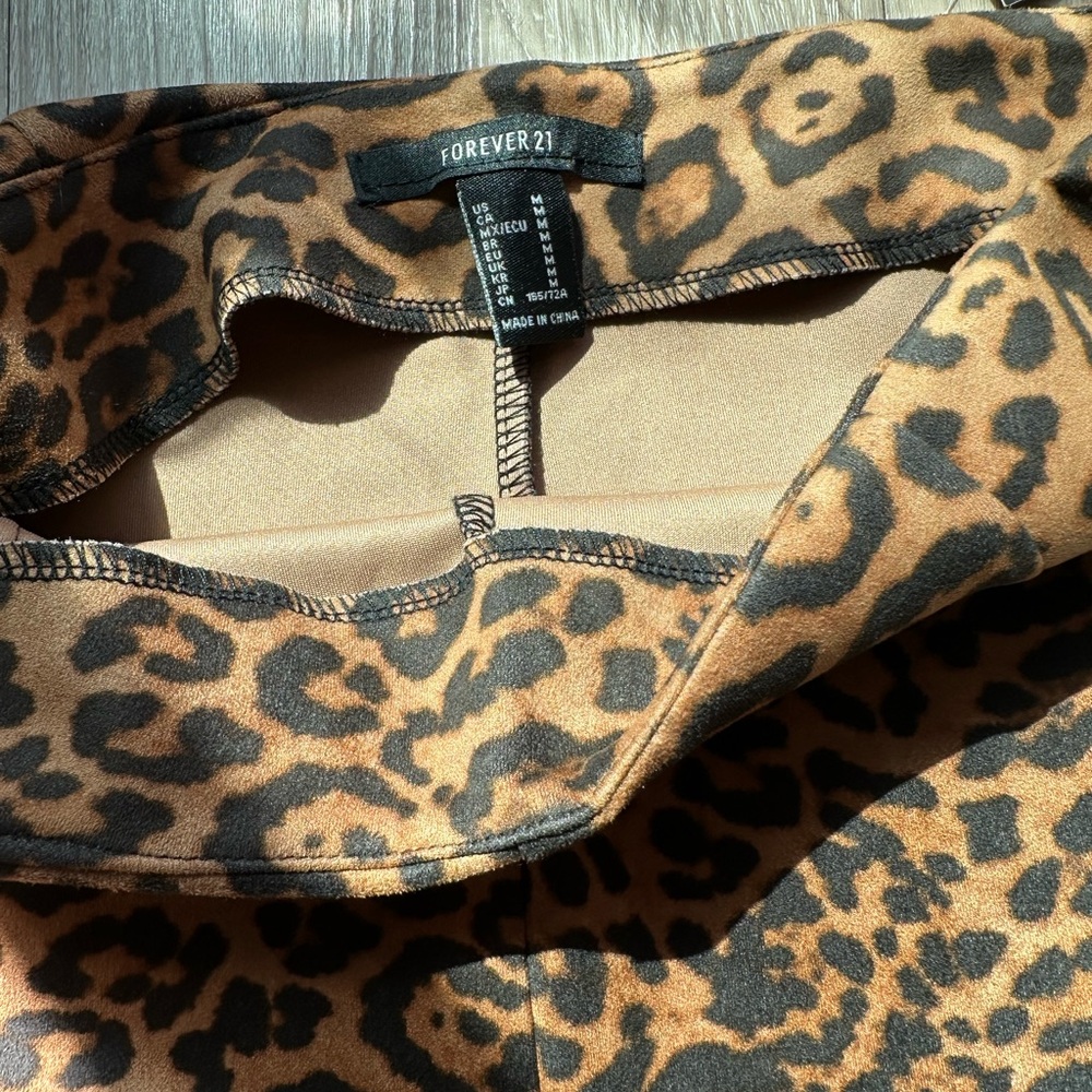 Forever 21 Animal Print Skirt in Brown and Black